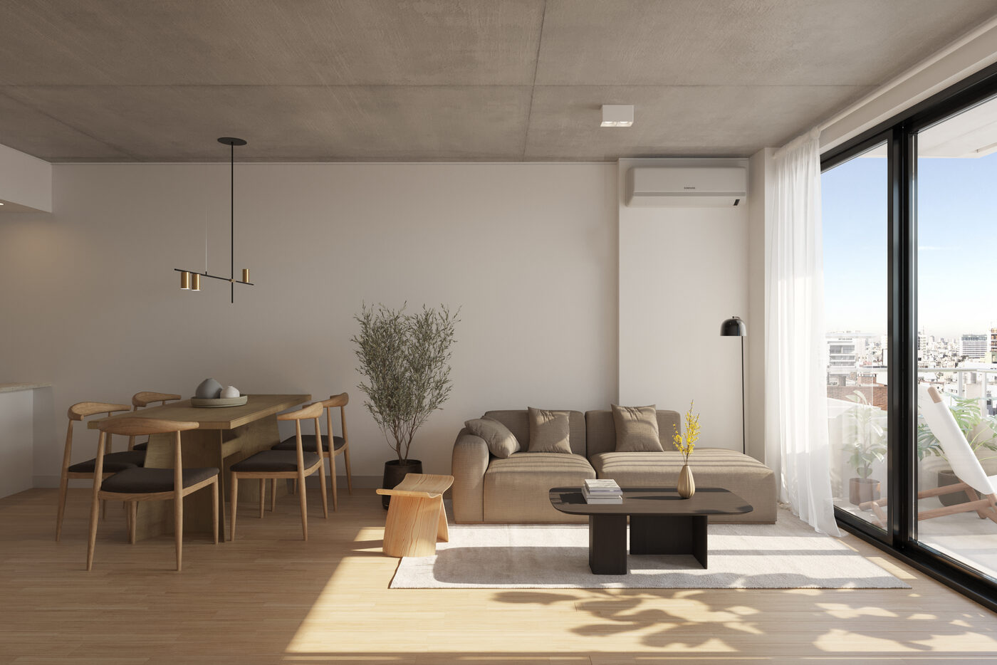 Living con balcón